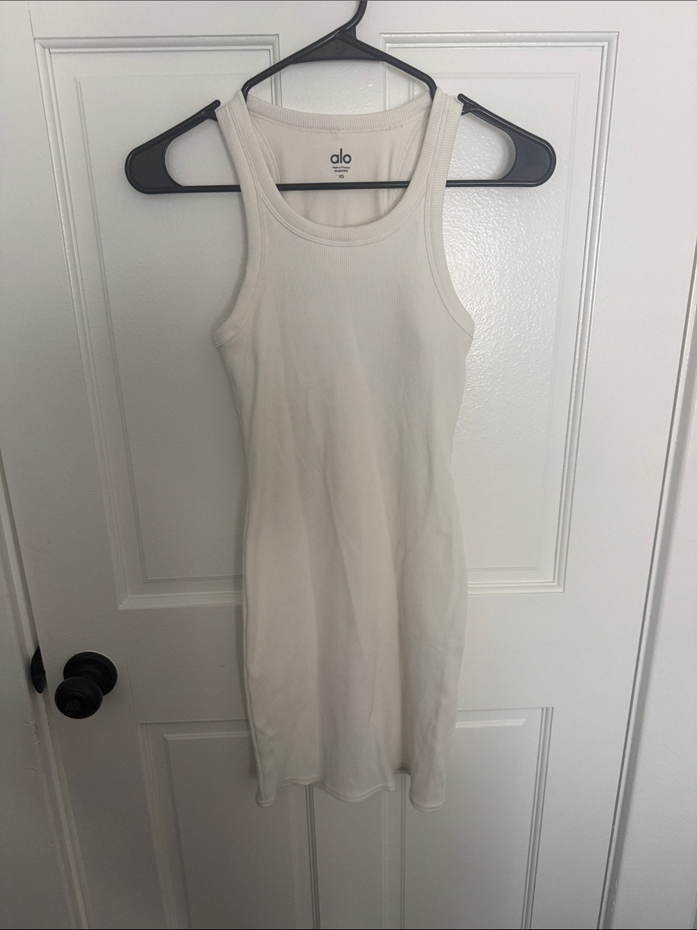 ALO Yoga Ribbed Tank Dress in Cream